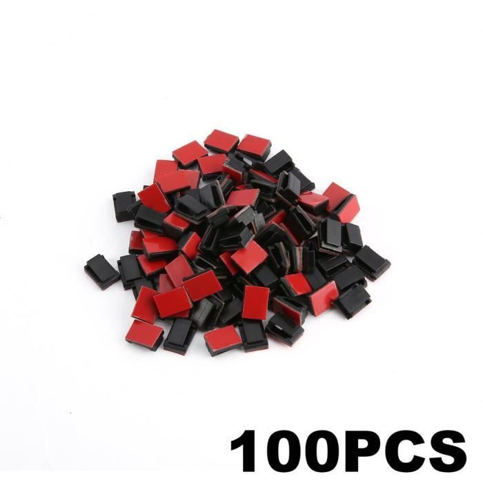 100PCS Clips De Câble Adhésif Autocollant Pince Clips De Gestion Fil