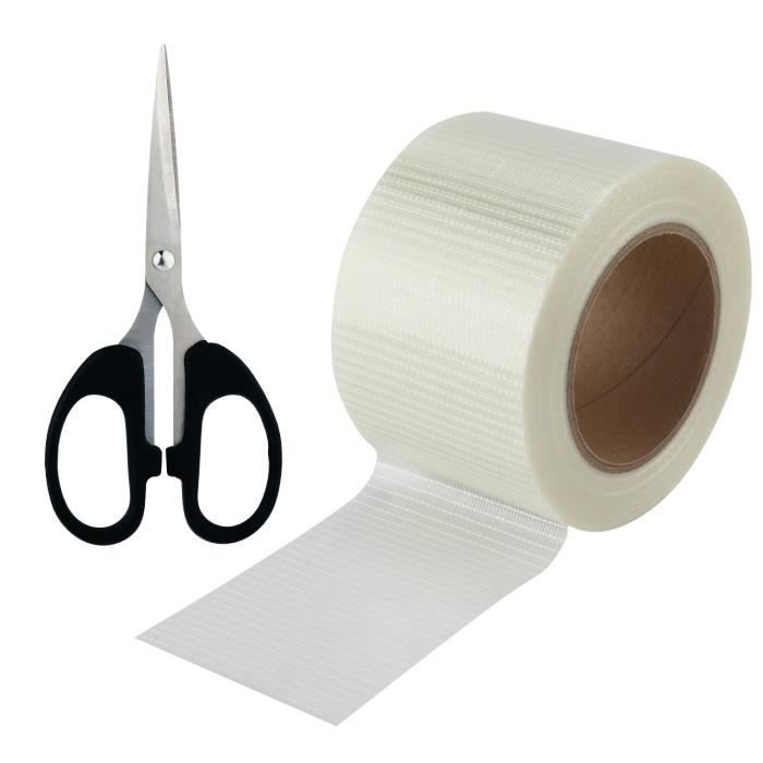 Ruban de réparation robuste for auvent de camping-car – Ruban de réparation en fibre de verre imperméable for toile, tente et plus – Largeur 50-200 mm(10M-80MM