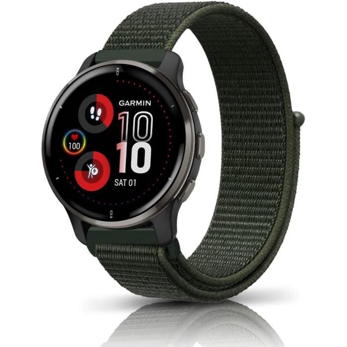 Bracelet De Montre Sport Nylon Ultra Résistant Pour Garmin Instinct – Noir