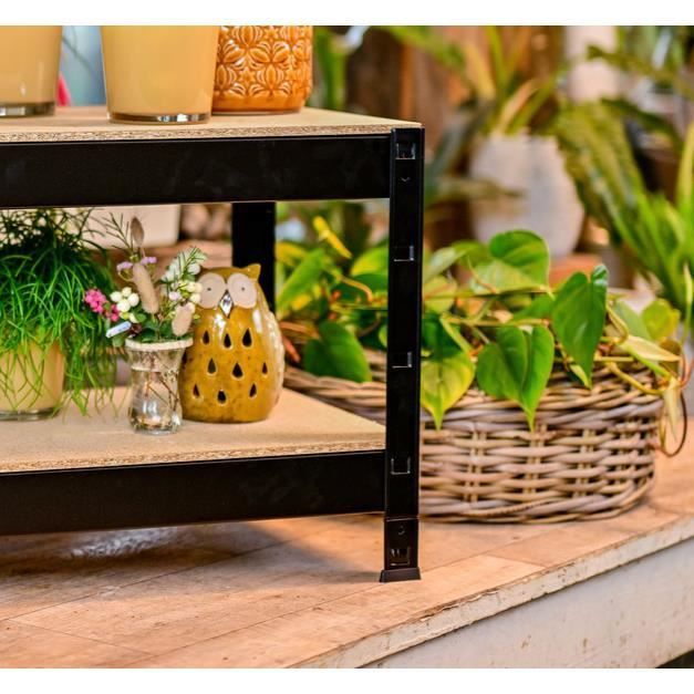 Etagère pour charges lourdes - SCHULTE - 43x100x40 cm - 2 étagères en bois - Charge par niveau 150 kg - Noire Etagère pour charges lourdes - SCHULTE - 43x100x40 cm - 2 étagères en bois - Charge par niveau 150 kg - Noire