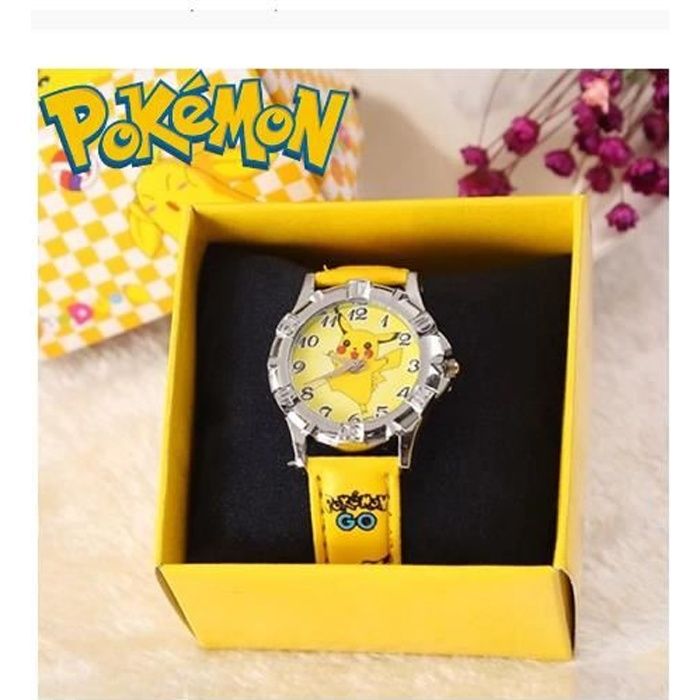 Montre Pokémon Pikachu Edition écrin , - Achat/vente montre Jaune Cuir -  Cdiscount