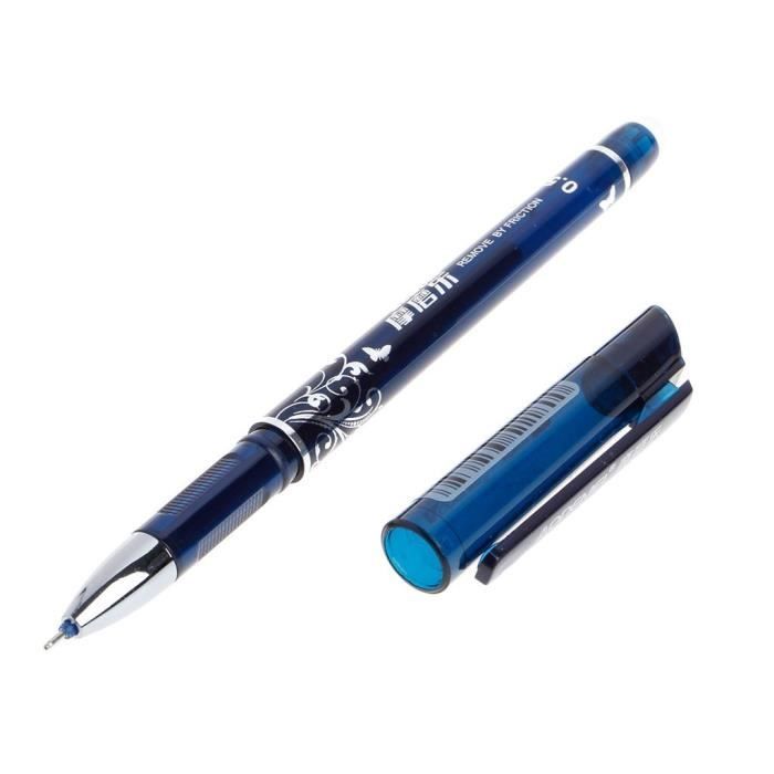 Stylo bille rechargeable à encre gel effaçable Noir Bleu Rouge
