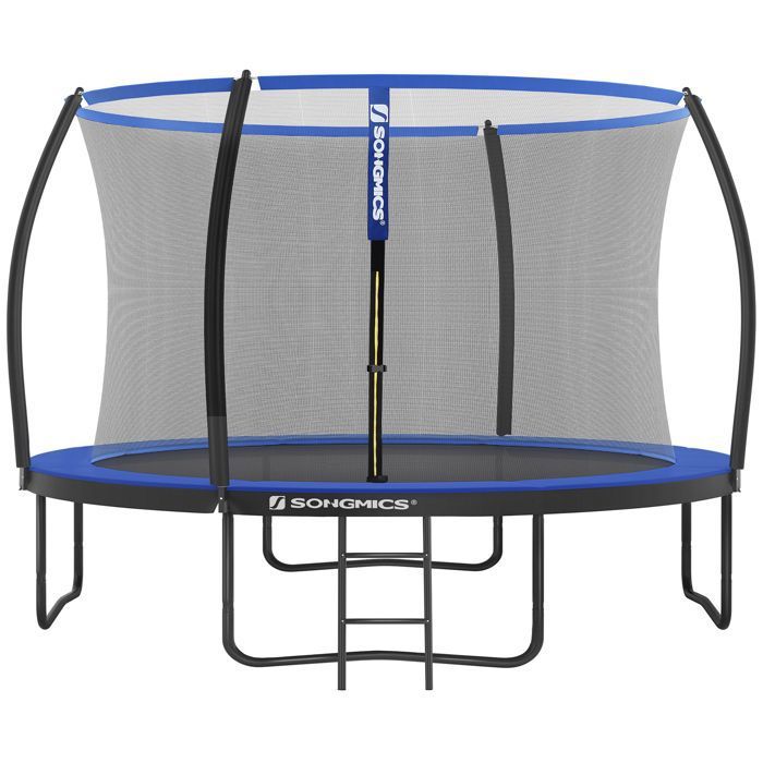 Trampoline avec filet de s&eacute;curit&eacute; bleu et noir Songmics