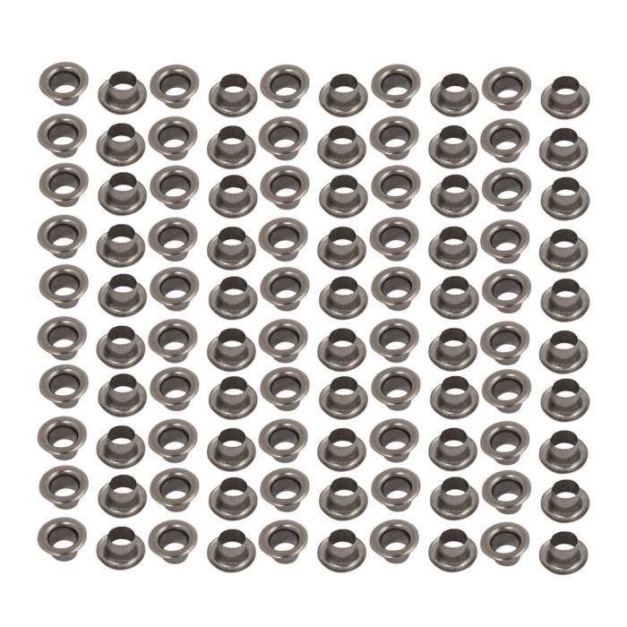 100pcs 5mm oeillet laiton Bronze ton passe-fils toile cuir V/êtements
