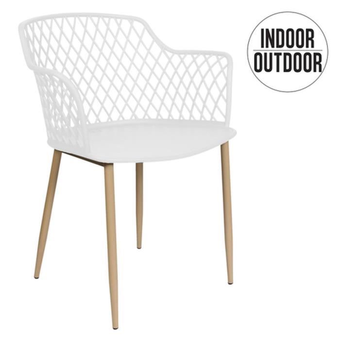 fauteuil de jardin design malaga - blanc - the concept factory - métal - intérieur/extérieur