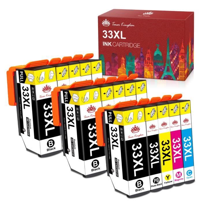 Cartouches D'encre Compatibles TCS INK 33XL - Haute Qualité - Garantie 3 Ans - Pour Epson