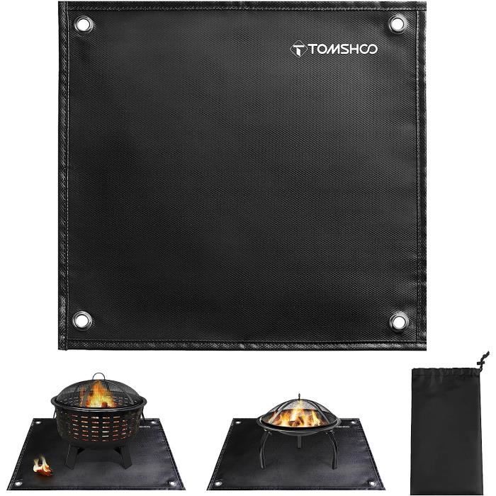Tapis Ignifuge Pour Barbecue 79x61 Cm - Résiste Jusqu'à 800°C - Imperméable, Anti-graisse - Protection Terrasse, Balcon, Sol
