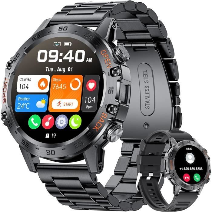 Montre Connectée Sport MSG Premium - Podomètre, Fréquence Cardiaque, Pression Artérielle, Étanche IP67