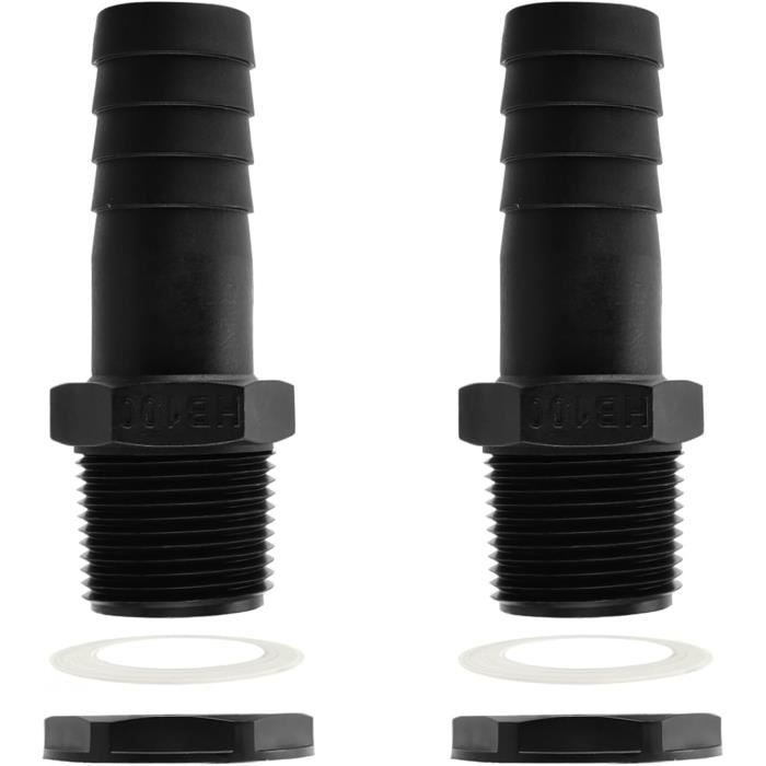 Trop Plein Cuve Kit De Raccordement De Trop-plein Pour Cuve Eau - 2 Connecteurs 1 Pouce/25mm Avec Joints Et écrous - Pour Récupérateur Eau De Pluie, Jumelage