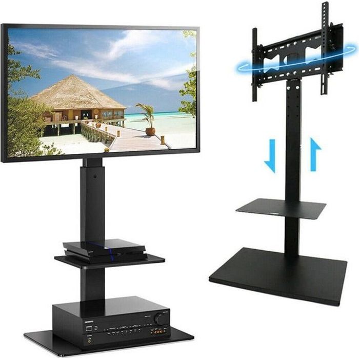 Support TV orientable sur pied 32'' - 55'' / 81 - 140 cm - noir - Support TV  - Achat & prix