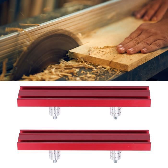 Lot De 2 Butées De Rabotage Pour Établi Bois - Planche D'Arrêt 19-20 Mm En Alliage D'Aluminium, Outil Parfait Pour Menuisier