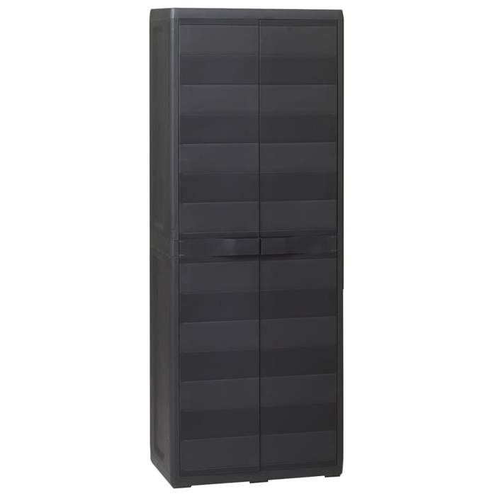 VidaXL Armoire de rangement de jardin avec 3 étagères Noir