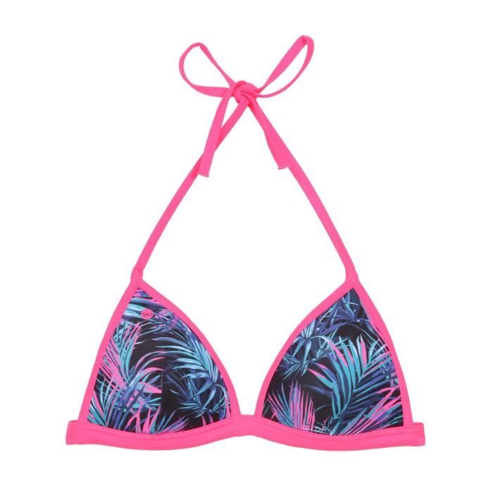 Maillot De Bain Happy And So HAPPY AND SO Maillot de Bain Triangle push Tropic - Femme - Rose fluo Rose fluo - Cdiscount Sport