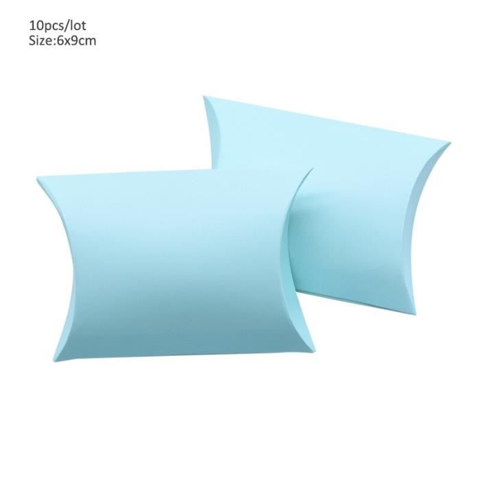 100 Boîtes D'Oreiller Papier Kraft Avec Ficelle - Mini Boîtes Cadeaux Pour Mariage, Baptême Et Fêtes