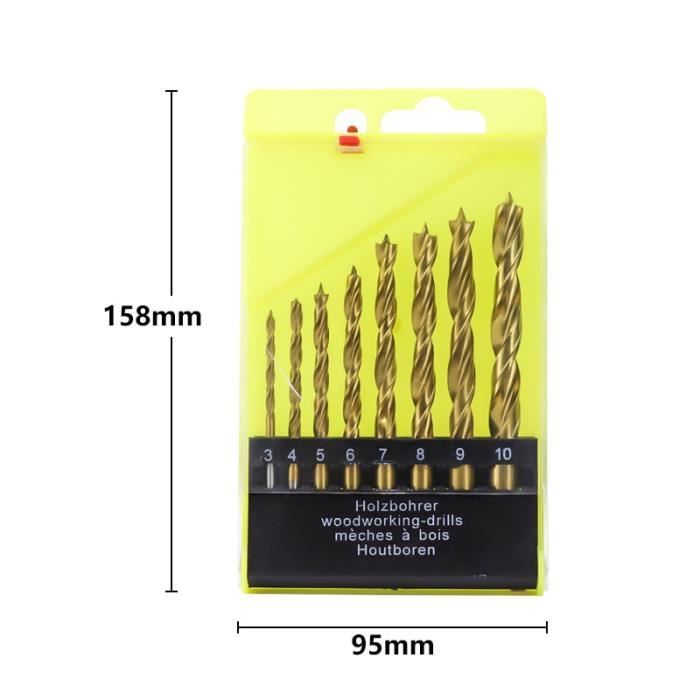 HARFINGTON Lot De 10 Forets Hélicoïdaux En Cobalt De 3 Mm M35 En Acier Rapide HSS Pour Acier Inoxydable, Cuivre, Bois, Plastique Et Autres Matériaux Durs