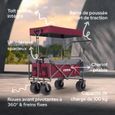 AREBOS Chariot de Transport Pliable avec Toit | Chariot de Luxe | Chariot de Transport | Pliable|Capacité de Charge de 100 kg-1