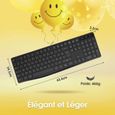 CLAVIER VicTsing Clavier sans Fil AZERTY Ultra-Mince, Clavier Ergonomique USB Silencieux 2,4 GHz, Interrupteur Ind&eacute;pend443-1