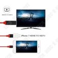Câble Lightning pour HDMI HDTV Câble Adaptateur AV 1080p pour iPad Air Pro-accessoire câble vidéo et audio  COSwk31276-1