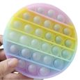 [KAEESI®]Fidget Toy Pop It Silicone Anti Stress Bubble Fidget Sensory Jouet Sensoriel à Bulles Relaxant – Glitter Paillettes -Fruit-1