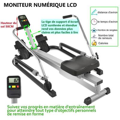 Display Evolution Écran LCD Numérique Bluetooth Pour Rameur Fitness – Connexion App – Neuf Affichage Numérique Sport