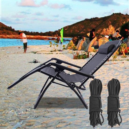 Hugwish Kit 4 Élastiques Universels Pour Transat Zero Gravity - Corde Chaise Longue Réparation