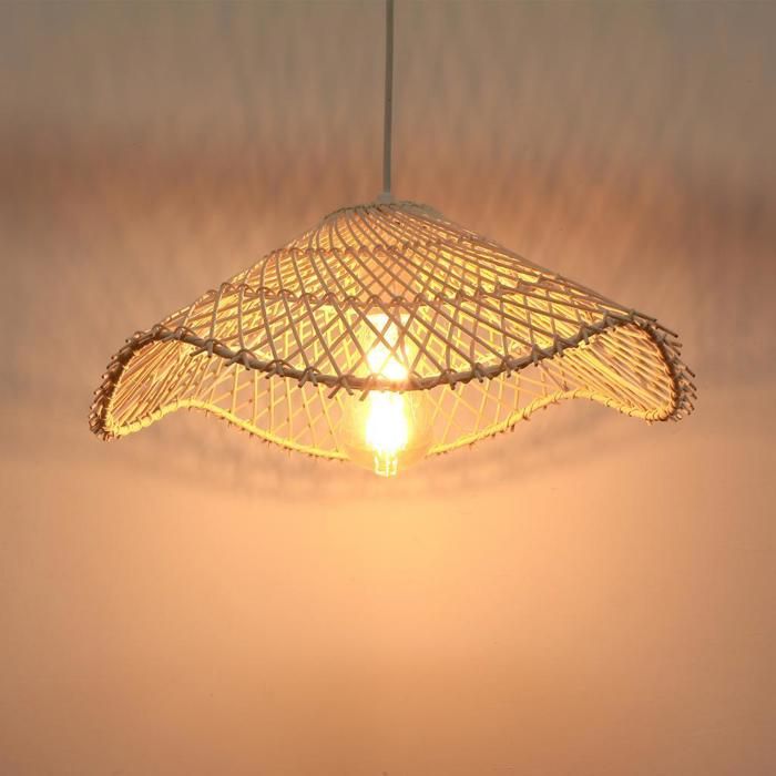EcoGehen Lot de 3 lampes suspendues en rotin avec batterie - Pour l' extérieur et l'intérieur
