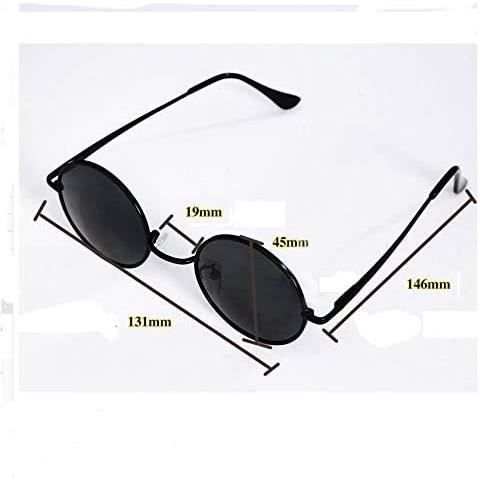 Lunettes De Soleil Rondes Gojo Satoru (Jujutsu Kaisen) - Accessoire Cosplay Et Déguisement Halloween - Cadre Noir Ou Argenté
