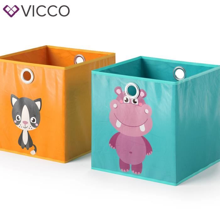 VICCO set de 2 boîtes pliantes 30x30 cm boîte pliante pour enfants boîte de  rangement panier étagère 4251421933408 - Cdiscount Maison