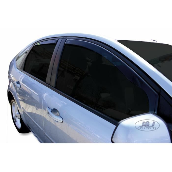 Heko Déflecteurs D'Air Pour Ford Focus 2 4 Portes Berlina Tricorps 2005-2010 - Ensemble 2 Pièces, Aérodynamiques Et Élégants