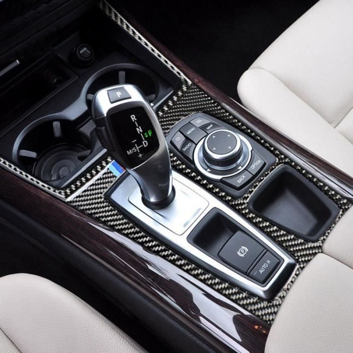 Décoration Véhicule,Garniture de levier de vitesse pour l'intérieur de  voiture, en Fiber de carbone, pour BMW E70, E71 - Type 9 - Cdiscount Auto