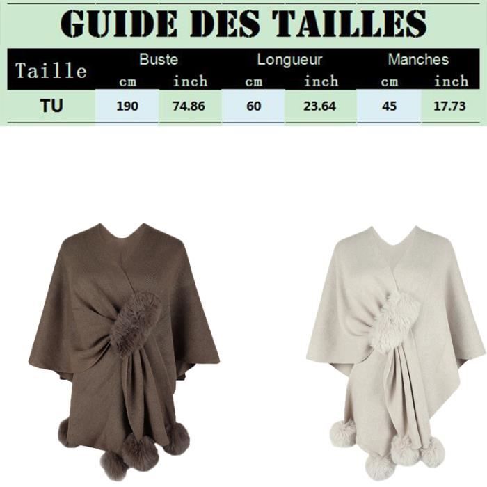 Poncho Femme,Poncho Femme Hiver Automne Chaud Crochet la grace