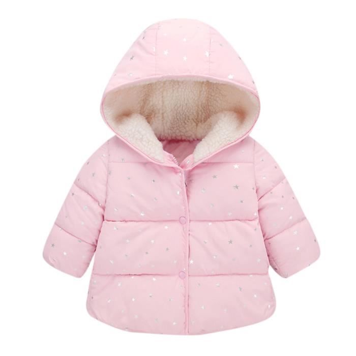 Enfants Bébé Fille Garçon Hiver Manteau À Capuche Veste Vêtements  D'Extérieur Chauds