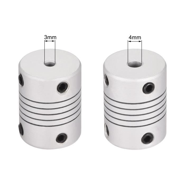 Sourcing Map 5 Pcs Aluminum Alloy Shaft Coupling 3mm To