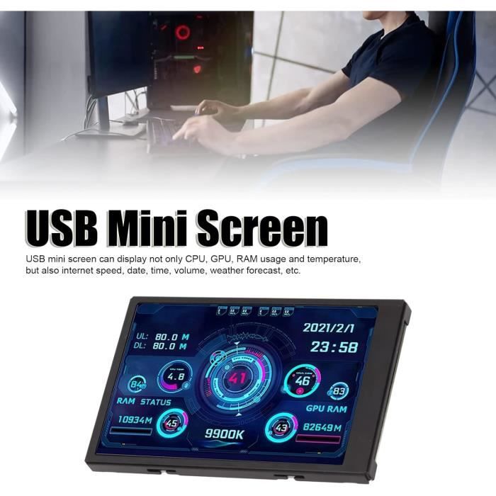 Mini Ecran Usb Mini Écran Usb Ips 3,5 Pouces Pour Système Windows, Mini Écran D ...