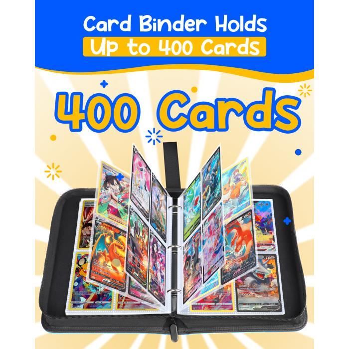 Cahier Range Classeur Carte 400 Cartes, Classeur Carte Pokemon, Cartes à  Collectionner, Livre Pokemon, classeur jeu cartes bleu
