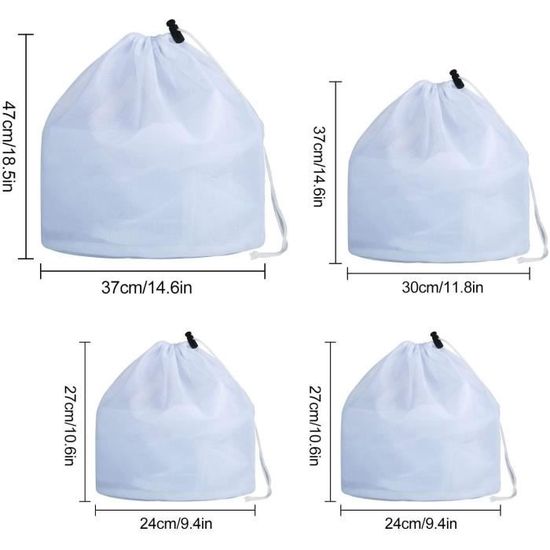8 tailles sacs de lavage cordon de serrage sous-vêtements panier à linge  filet en polyester - SENEGAL ELECTROMENAGER