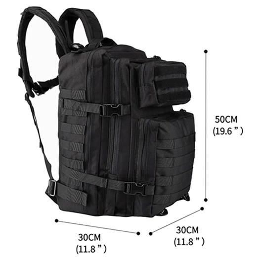 Delgeo Sac à Dos Tactique 45L - Militaire Imperméable - Randonnée, Trekking, Camping - Polyester 900D