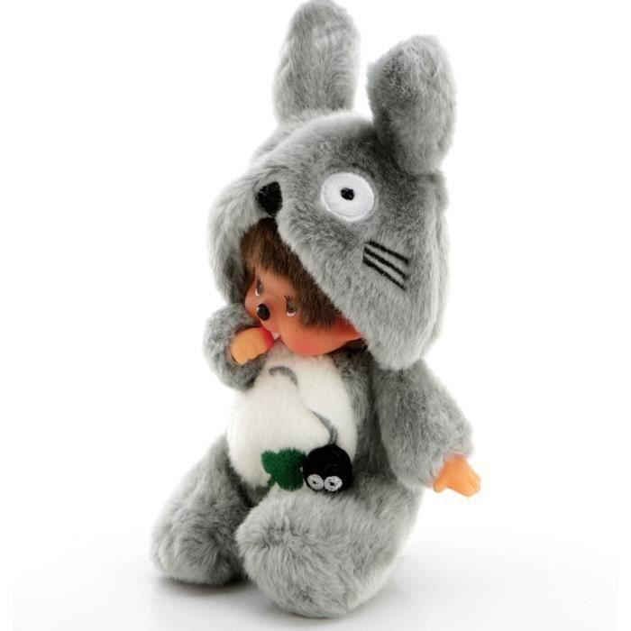 Poupée Kiki Totoro Monchichi Doll Peluche 20cm Gris avec biberon