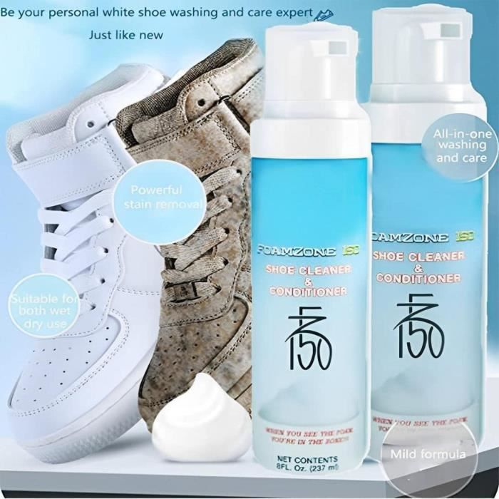 Crème nettoyante pour chaussures blanches Multifonctionnel Pâte Nettoyeur  de chaussures Chaussures de sport ménagers Remedy Outils de nettoyage avec  éponge de lingette