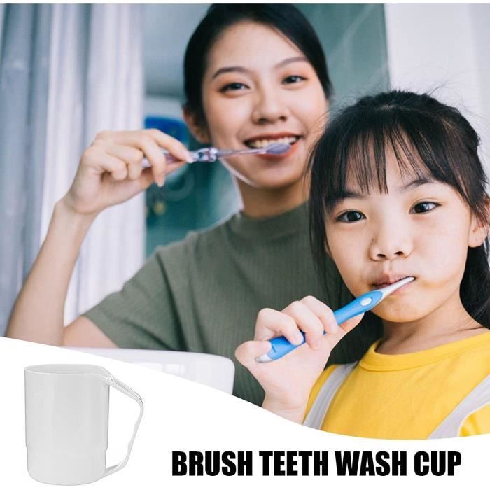 1pc Tasse à brosse à dents en plastique, tasse de rinçage familiale pour se  laver la bouche, tasse à brosse à dents pour les articles de toilette de  couple, accessoires de salle