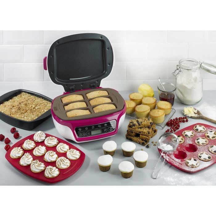 Tefal CAKE FACTORY KD8018 [Appareil à gâteaux; 5 programmes automatiques;  Accessoires inclus : livre de recettes ; Mouffles ; Mini m - Cdiscount  Electroménager