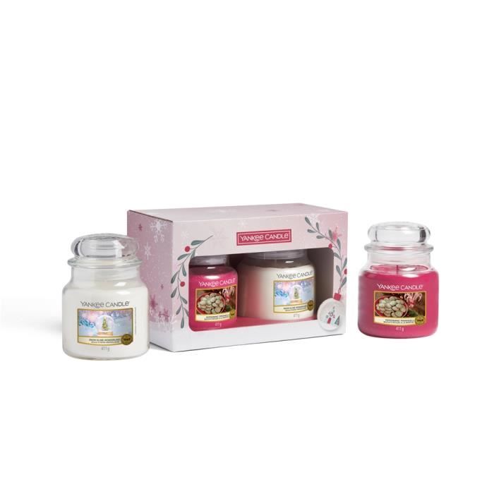 Coffret Yankee Candle Coffret Cadeau Yankee Candle - 3 Mini Bougies Votives Parfumées - Collection Holidays - Idée Cadeau Noël Cadeau Femme Bougies