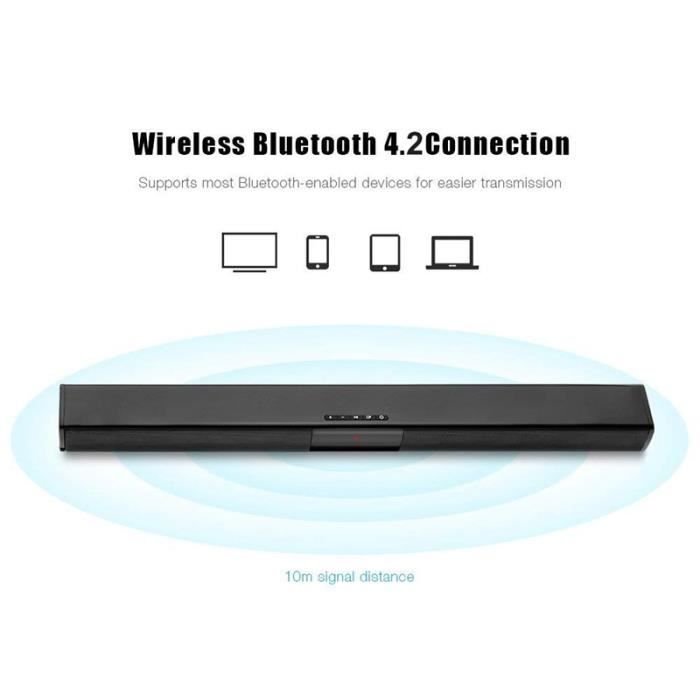 Mettre à niveau Bluetooth - Haut parleur LED filaire Bluetooth 5.0, barre  de son Surround 3D stéréo, Hi Fi, b - Cdiscount Informatique