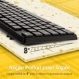 CLAVIER VicTsing Clavier sans Fil AZERTY Ultra-Mince, Clavier Ergonomique USB Silencieux 2,4 GHz, Interrupteur Ind&eacute;pend443-3