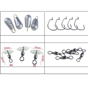 Anneaux fendus de pêche 200pcs Kit d'anneaux fendus en acier inoxydable