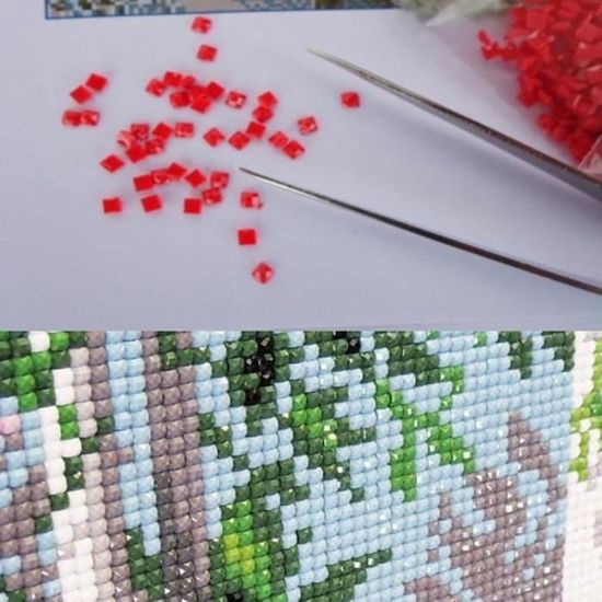 Pavemlo DIY 5D Diamond Painting Kits Amoureux Des Chats, Diamant Peinture Point De Croix Broderie Animal, Strass Complet Image Arts Pour Peinture Salon Chambre Décoration Sticker Mural 30x30cm