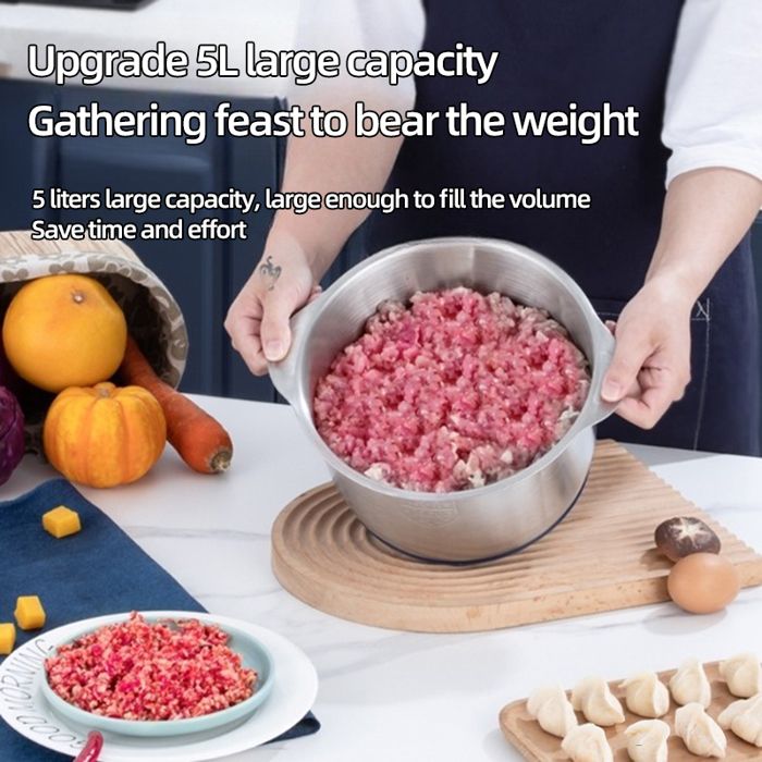Hachoir électrique Viande Et Légumes - Acier Inoxydable, Grande Capacité, Pour Cuisine, Bébé, Salades