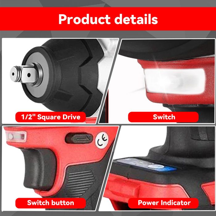 Clé à Chocs Sans Fil 24V Brushless – 400 Nm, Kit Avec Boulonneuse 3 Vitesses, Batterie Incluse