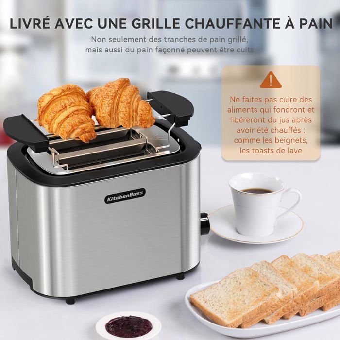 Lot De 2 Porte-Toasts En Acier Inoxydable 14,8 Cm – Supports à Pain Argentés Avec 8 Rainures, Idéal Petit-Déjeuner, Fête Ou Restaurant