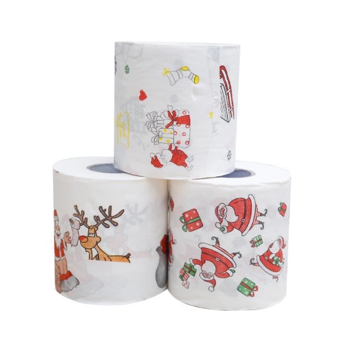 THE TWIDDLERS 5 Rouleaux de Papier Toilette de Noël Rigolo - Cadeau Drôle,  Décoration de Noël de Salle de Bain, Farce de Noël : : Hygiène  et Santé